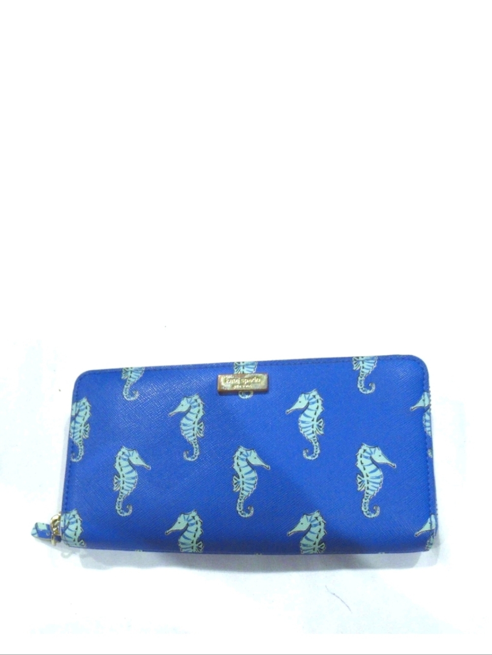 kate spade Blue Seahorse Continental Zip Wallet